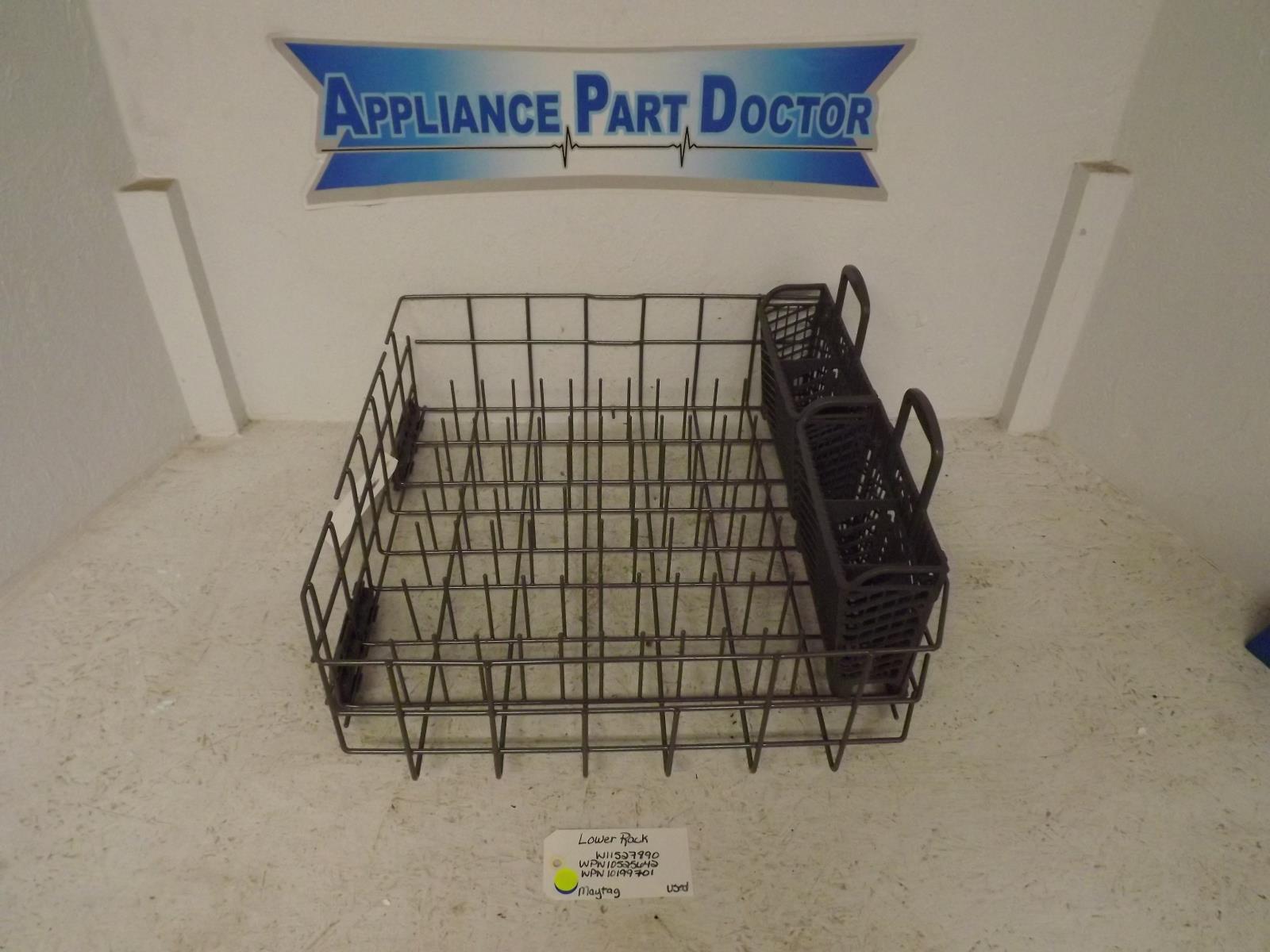 Maytag Dishwasher W11527890 WPW10525642 WPW10199701 Lower Rack Used Maytag Dishwasher W11527890 WPW10525642 WPW10199701 Lower Rack Used